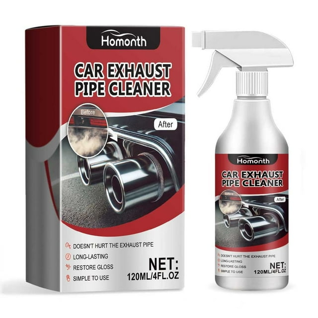 Yhmxh Powerful Automobile Exhaust Cleaner Fast Cleaning No Cleaning Spray Automobile Exhaust Pipe Decontamination And Rust Removal Cleaner 120ml Floor Cleaner Household Cleaning Tools Glass Cleaner
