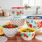 The Pioneer Woman Melamine Mixing Bowl Set, 10 Piece Set, Spring Bouquet