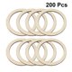 thumbnail image 2 of 200pcs DIY Craft Making Accessories Circles Decorative Wood Chips Hollowed-out Round Wooden Pieces Mini Wooden Slice Cloth Art Decoration Accessories, 2 of 2