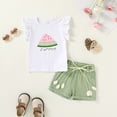 thumbnail image 4 of Tiny Cutey Baby Girl Clothes Outfits Toddler Summer Sleeveless T-Shirt Shorts 2pcs Set for 2-3T, 4 of 6