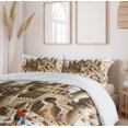 thumbnail image 6 of Ambesonne Sand Castle Duvet Cover Set, Sea Beach Building Fun, Queen, Camel Burnt Orange, 6 of 6