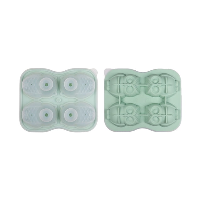 Klonfd Owl Shaped Silicone Tray With Lid For Easy Stacking And Storage Novelty Ice For Cocktails And Drinks