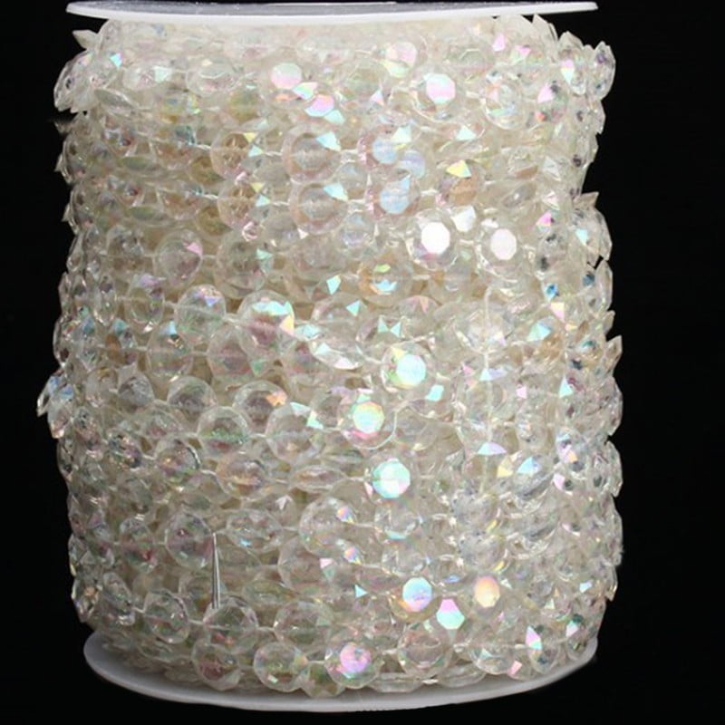 99 FT Garland Diamond Strand Acrylic Crystal Bead Beaded Wedding Decoration 