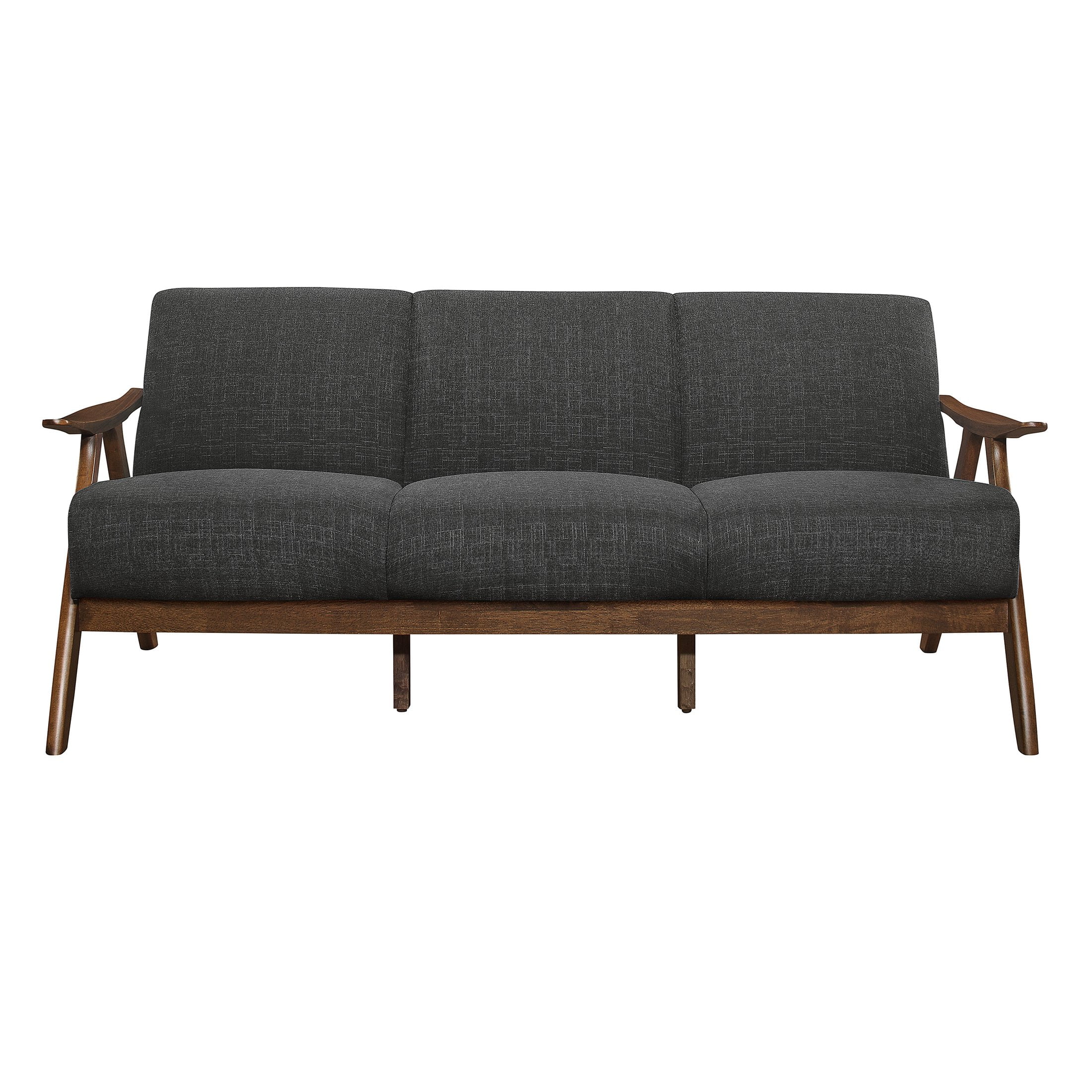 OakvillePark Ecola Fabric Living Room Sofa, Dark Gray