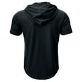thumbnail image 3 of Aofany Mens Short Sleeve Hoodies Tops Solid Hooded T Shirt Gym Workout Pullover Athletic Shirts, 3 of 7