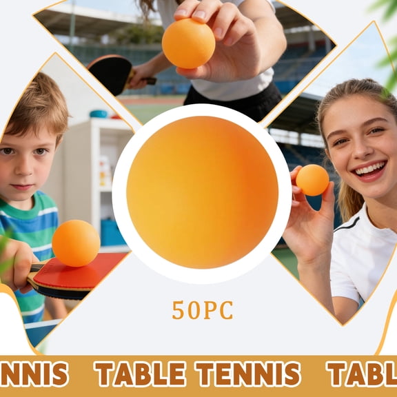 50-Piece Orange Ping Pong Balls, High Elasticity ABS Table Tennis Balls for Training & Competition Indoor & Outdoor Use (40mm Standard Size)