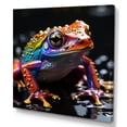thumbnail image 2 of Designart "Frog Portrait In Multicolor On Glass II" Frogs & Toads Canvas Prints, 2 of 7