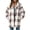 Khaki, variant on Womens Fleece Jacket Button Down Plaid Flannel Outerwear with Pockets Collar Warm Coat for Winter Weekend Wear Casual Fall Winter Outerwear