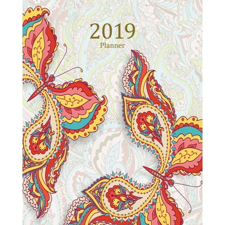 2019 Planner : Daily Weekly Monthly Planner Calendar, Journal Planner and Notebook, Agenda Schedule Organizer, Academic Student Planner, Appointment Notebook with Inspirational Quotes and Pretty Colorful Butterflies (January 2019 to December (Best Notebook For Students 2019)