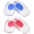 thumbnail image 1 of 2 pares de taloneras de gel, taloneras de silicona para fascitis plantar, espolones calcáneos y dolor de Aquiles, taloneras de gel y almohadilla de apoyo absorbente Xemadio LKX-1551-1, 1 of 8