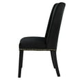 thumbnail image 6 of Side Dining Chair, Nailhead, Set of 2, Black, Velvet, Modern Contemporary, Kitchen Room Cafe Bistro Restaurant Hospitality, 6 of 9