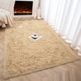 thumbnail image 3 of Soft Fluffy Area Rugs for Bedroom Kids Room Plush Shaggy Nursery Rug Furry Throw Carpets for Boys Girls, College Dorm Fuzzy Rugs Living Room Home Decorate Rug,Tan,1.3 x 2 Feet, 3 of 7