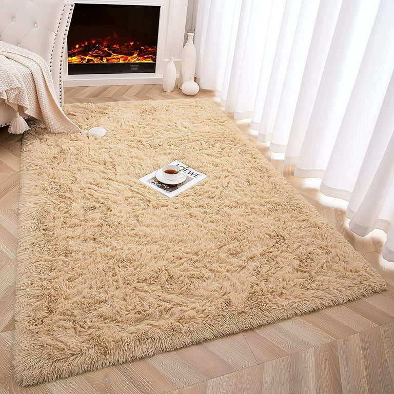 Floralux Small Shag Area Rug,2x3 Feet Non Slip Fluffy Fuzzy Soft Throw Rugs  for Bedroom,White Shaggy Bedside Mini Indoor Floor Room Carpets for Kids  Room Dorm Home Decor - Yahoo Shopping