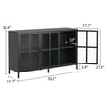 thumbnail image 2 of Modern Sideboard Buffet Cabinet with Storage Premium Steel Storage Cabinet ,Adjustable Feet,Glass Doors,Large Capacity Organizer, 2 of 10