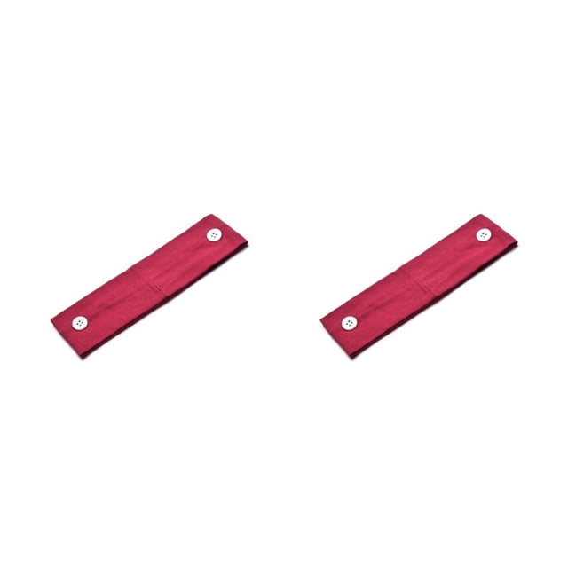 Sonducket Soporte para diadema con botón, buena elasticidad, para aliviar el dolor de oído, bufanda, tocado, absorción de sudor, accesorios para el Vino Tinto con Botón 2piezas Sonducket CBP446229