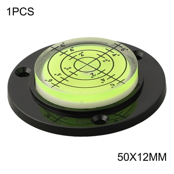 Bgsha 50 x 12mm For Spirit Level Bubble Black Angle Clear Mini Round Leveller Bullseye
