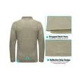thumbnail image 4 of Little Donkey Andy Men's Quick Dry Thermal Lightweight Running Jacket Full Zip Hybrid Warm Thumbholes Golf Track Jacket Deep Khaki Heather M, 4 of 7