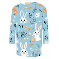 thumbnail image 5 of Weiqiqre Hauts pour Femmes Col Rond Chemise Habillée Imprimé de Pâques Blouse Décontractée Mode Tunique Basique Tendance, 5 of 5
