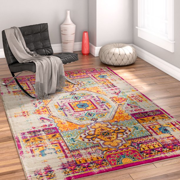 Well Woven Laurent Celesita Lavander Boho Vintage Modern Area Rug Walmart Com Walmart Com