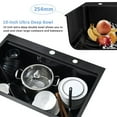 thumbnail image 3 of PROOX 33'' Single Bowl Stainless Steel Drop-In Kitchen Sink with 2 Faucet Holes, 3 of 7