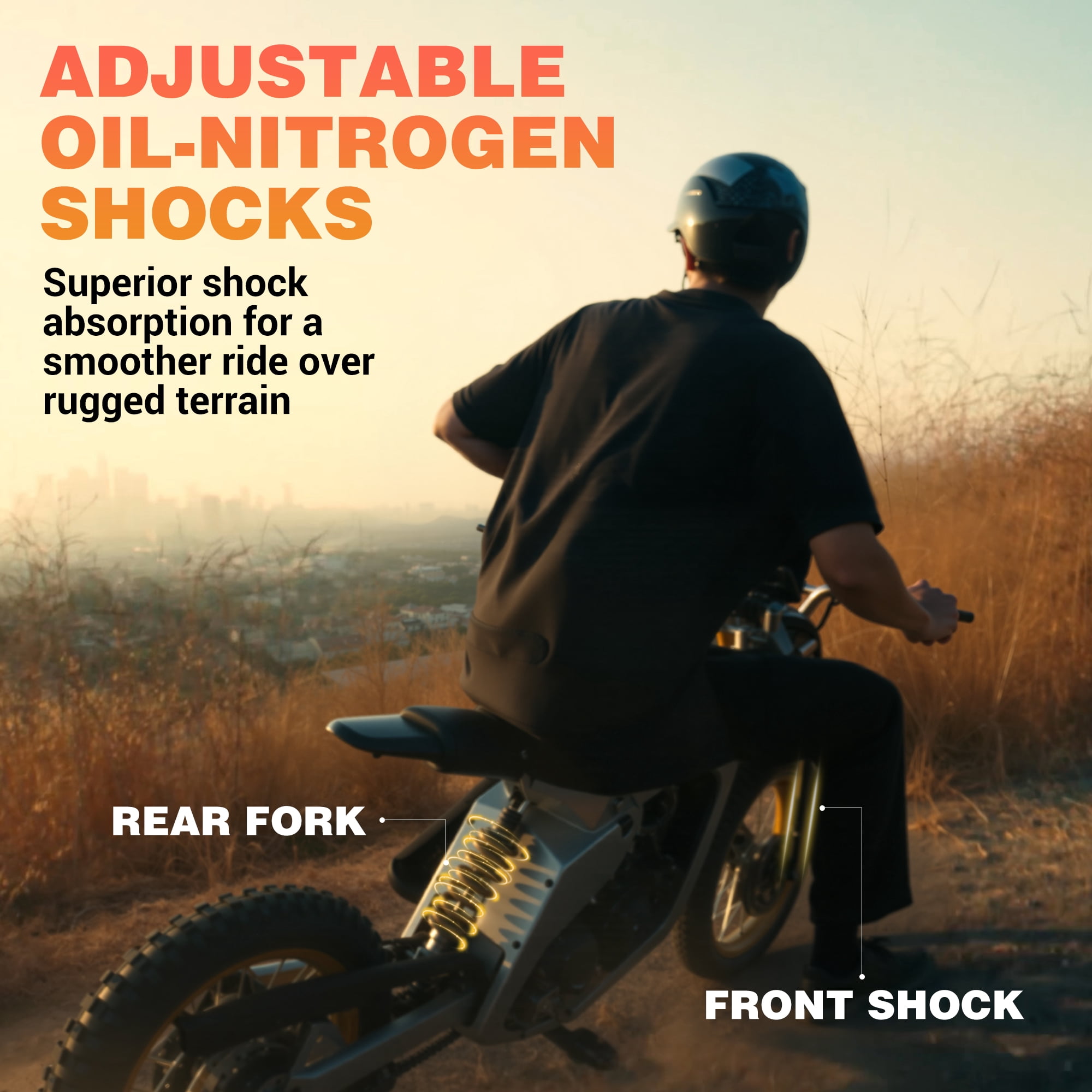 Electric-Dirt-Bike for Teens Adults, 3000W Electric-Motorcycle with 48V 30AH Hydraulic Brakes Mountain Off-Road EBike