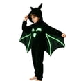 thumbnail image 3 of THHEIC Bat Jumpsuit with Detachable Hood for Boys Girls, Detachable Bat Hood and Bat Wing Detailing, Festive Dress Up Party Outfit, 3 of 6