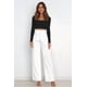 thumbnail image 5 of Pantalones Palazzo de Pierna para Mujer, con Cinturón, Cintura Alta, Informales, Holgados, Largos y con Bolsillos. XL, 5 of 9