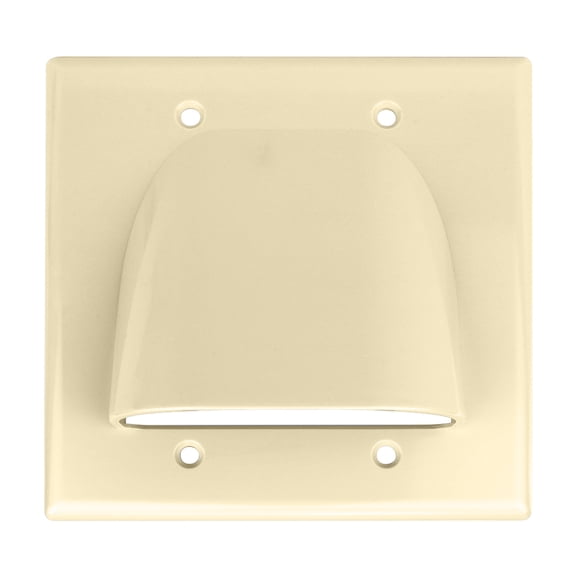 Skywalker Signature Series Double Gang Bundled Cable Wall Plate (Ivory)