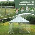 thumbnail image 5 of Byacgrill Outdoor Dog Enclosure Heavy Duty Dog Kennel House Mesh Dog Big Cage Pet Kennel Steel Fence with Secure Lock (90”x 90”x73"), 5 of 8