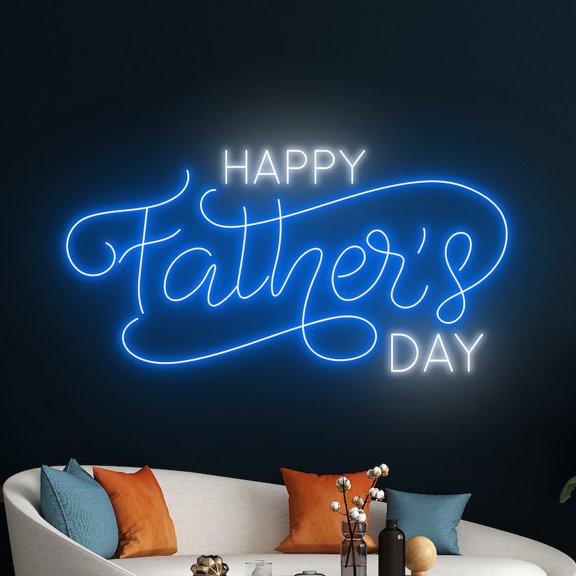 Handmadetneonsign Happy Father's Day Wall Art, Father's Day Party Wall Decor, Father Day Wall Decor
