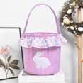 thumbnail image 4 of Easter Egg Basket with Rabbit Pattern and Handles for Easter Decoration and Egg Storage, 4 of 7