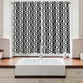 thumbnail image 2 of Ambesonne Black and White Kitchen Curtains, Lattice Pattern, 55"x39", Black White, 2 of 3