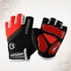 thumbnail image 3 of 1 par de guantes de medio dedo para deportes al aire libre, antideslizantes, transpirables, para ciclismo, escalada, pesca, equitación, talla M (rojo), 3 of 5
