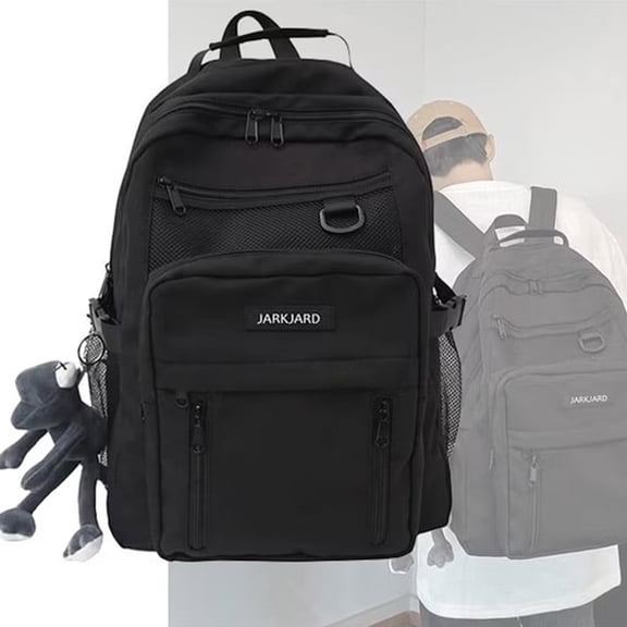Cute-Style Backpack | Large-Capacity Casual Everyday School Backpack | Multi-Compartment Backpack with Cute Charms