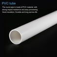 thumbnail image 4 of Uxcell Rigid Round Pipe White 1.1 x 1.26"(ID*OD) High Impact for Water Pipe Crafts Cable Sleeve, 4 of 6