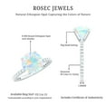thumbnail image 5 of Rosec Jewels Round Shape Ethiopian Opal Solitaire Ring with Diamond for Women (8 mm), 18K White Gold, US 12.00, 5 of 9