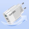 thumbnail image 3 of Adaptador de cargador USB 3.0 tipo C de carga GaN de 65 W para teléfono para Huawei (UE) Blanco 2 piezas, 3 of 4