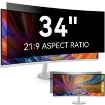 34 Inch Computer Privacy Screen Filter for 21:9 Widescreen Monitor, Removable Eye Protection Anti Glare Blue Light Filter Privacy Shield, Anti Spy Screen Protector Film 34 in