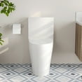 thumbnail image 2 of DeerValley One Piece Modern Toilet, Elongated Dual Flush Standard White Toilet With Comfort ADA Seat Height(Seat Included) DV-1F52102Pro, 2 of 16