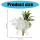 thumbnail image 3 of 6Pcs Realistic White Rose Boutonnieres for Wedding Party Elegant Florals Lapel Pin Accessory Stylish Suit Decoration, 3 of 4