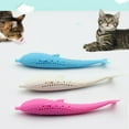 thumbnail image 2 of Cat Fish Shape Toothbrush With Catnip, Pet Eco-Friendly Silicone Molar Stick Teeth Cleaning Toy For Cats, 2 of 10