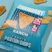 Legendary Popped Protein Chips, 20g Protein, Ranch, 34g per individual bag