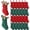 Red, Green, variant on 24 Pieces Mini Christmas Knit Stockings 6 Inch Cable Knitted Stockings Bulk Xmas Hanging Ornament Decoration for Christmas Tree Fireplace Holiday Party Favor