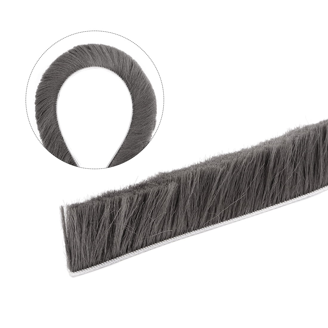 Uxcell Brush Weather Stripping Adhesive Felt Door Seal Strip 394Inch L x0.9Inch W Gray