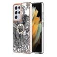 thumbnail image 2 of For Samsung Galaxy S21 Ultra 5g Electroplating Dual-side Imd Phone Case With Ring Holder(smile), 2 of 5