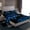 Black Blue, variant on Castle Fairy Abstract Gamer Twin Sheet Sets,Neon Lights Gamepads Bedding