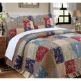 Cozy Line Hyler Patchwork Cotton 3 Piece Reversible Quilt Set