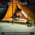 thumbnail image 6 of SIXHOME Outdoor Rug with LED Strip Lights 9'x12' Waterproof Patio Rug Reversible Indoor Outdoor Rug Lightweight Plastic Straw Rug for RV Camping Deck Balcony Boho Porch Decor Sage and Yellow, 6 of 9