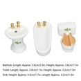 thumbnail image 4 of Nehlobo-Juego de baño en miniatura para casa de muñecas, bañera de simulación de cerámica, lavabo, muebles de baño para casa de muñecas 1/24, 3 uds., 4 of 8