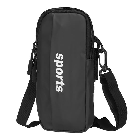 Unique Bargains Running Phone Holder, Phone Purse Crossbody for Women Phone Arm Bands Black